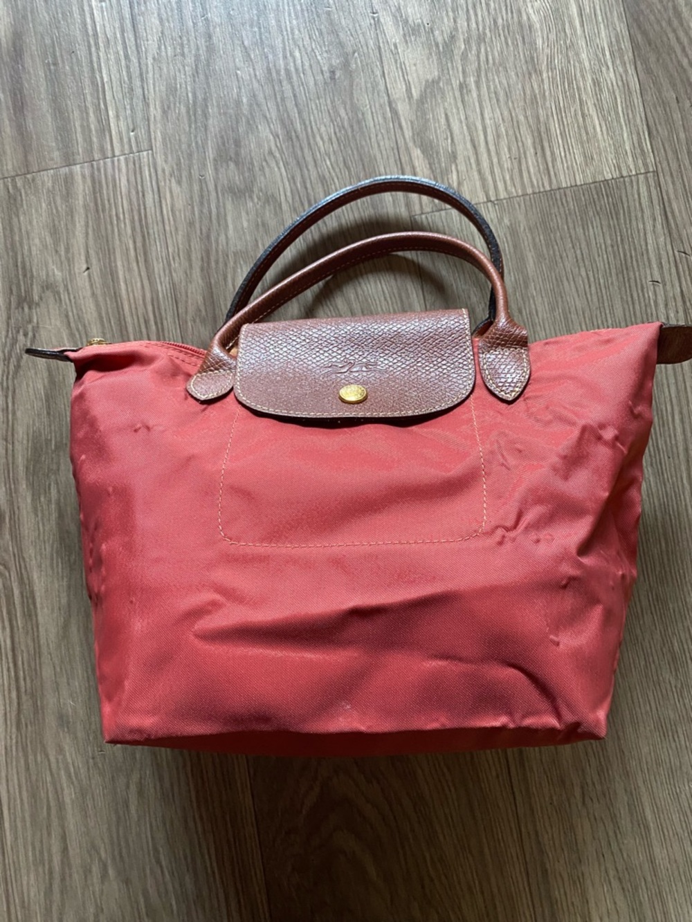 Longchamp Le Pliage Small Red Nylon Tote